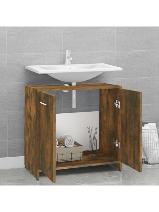 Koupelnová skříňka kouřový dub 60x33x60 cm kompozitní dřevo