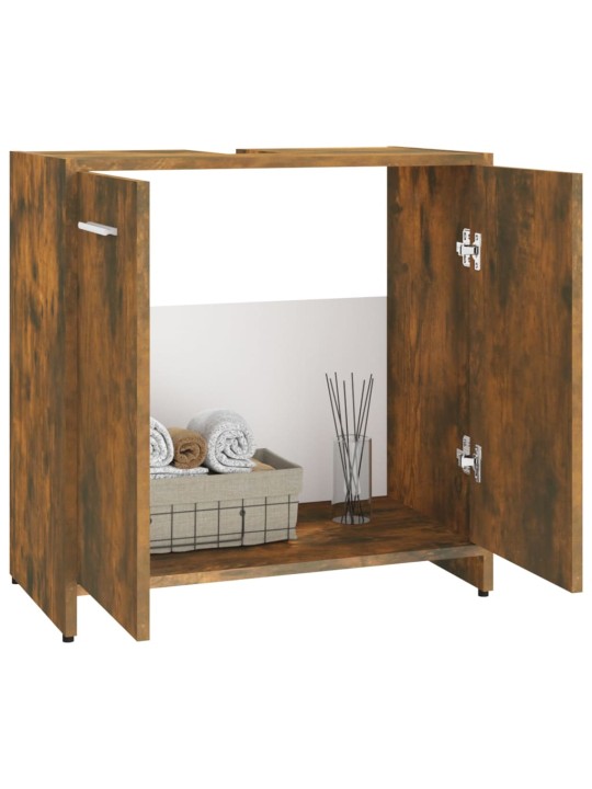 Koupelnová skříňka kouřový dub 60x33x60 cm kompozitní dřevo