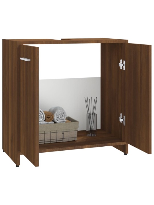 Koupelnová skříňka hnědý dub 60 x 33 x 60 cm kompozitní dřevo