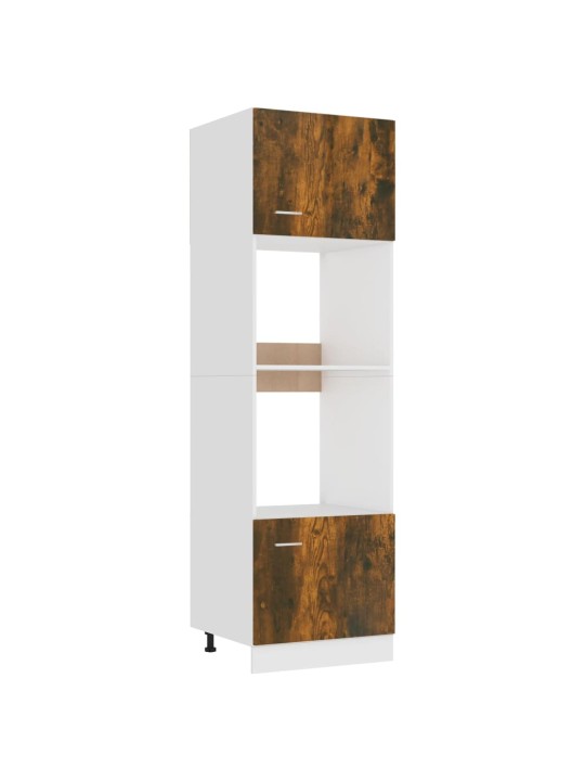 Skříňka na mikrovlnku kouřový dub 60x57x207 cm kompozitní dřevo