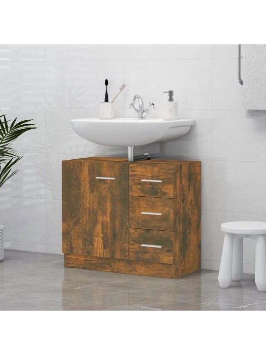 Skříňka pod umyvadlo kouřový dub 63x30x54 cm kompozitní dřevo