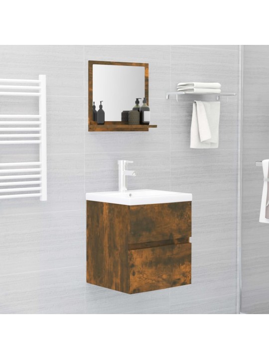 Koupelnové zrcadlo kouřový dub 40x10,5x37 cm kompozitní dřevo