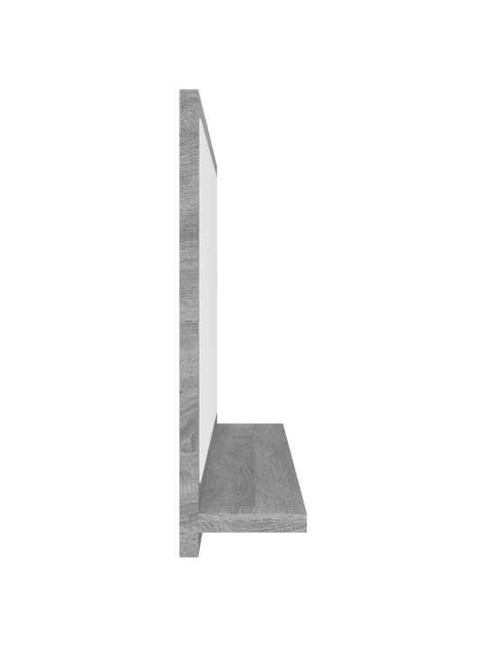 Koupelnové zrcadlo šedé sonoma 60x10,5x37 cm kompozitní dřevo