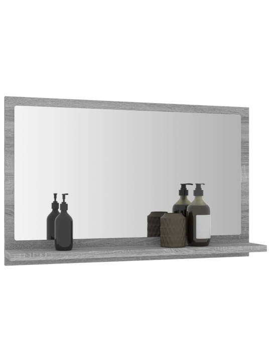 Koupelnové zrcadlo šedé sonoma 60x10,5x37 cm kompozitní dřevo