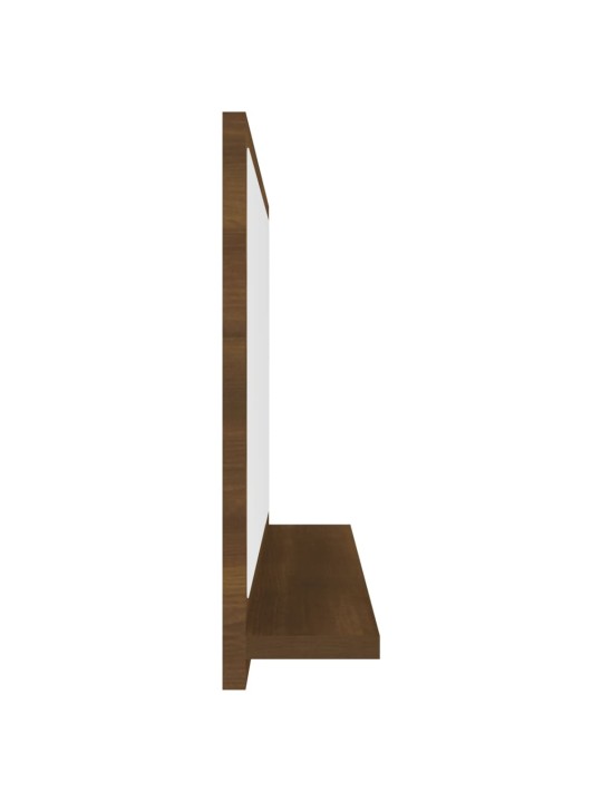 Koupelnové zrcadlo hnědý dub 60x10,5x37 cm kompozitní dřevo