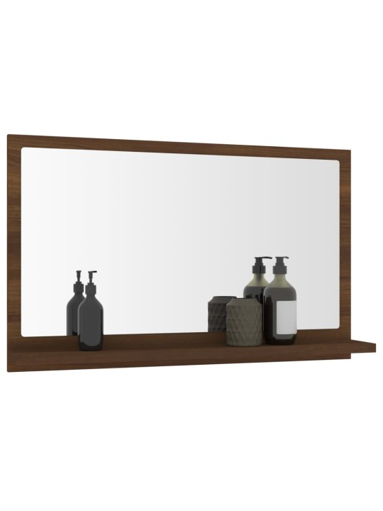 Koupelnové zrcadlo hnědý dub 60x10,5x37 cm kompozitní dřevo