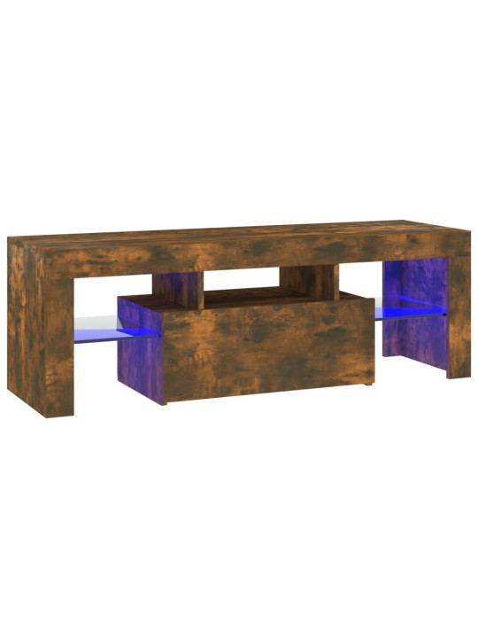 TV skříňka s LED osvětlením kouřový dub 120 x 35 x 40 cm