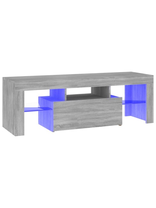 TV skříňka s LED osvětlením šedá sonoma 120 x 35 x 40 cm