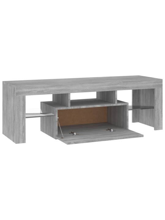 TV skříňka s LED osvětlením šedá sonoma 120 x 35 x 40 cm