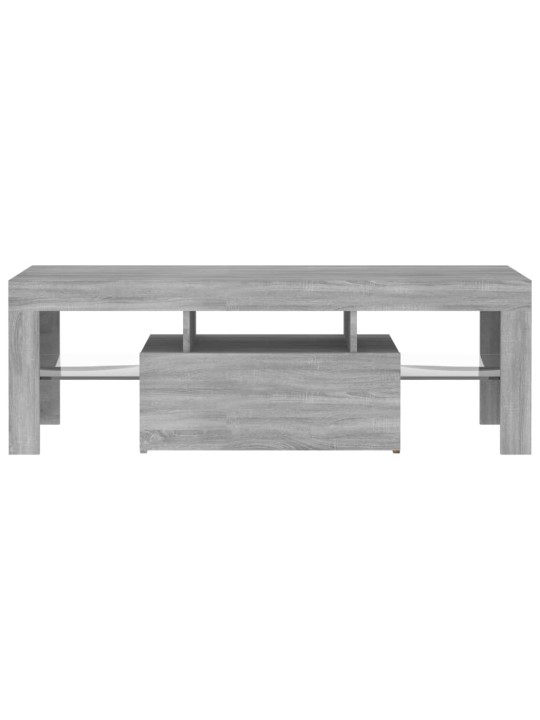TV skříňka s LED osvětlením šedá sonoma 120 x 35 x 40 cm