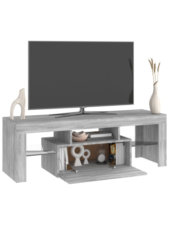 TV skříňka s LED osvětlením šedá sonoma 120 x 35 x 40 cm