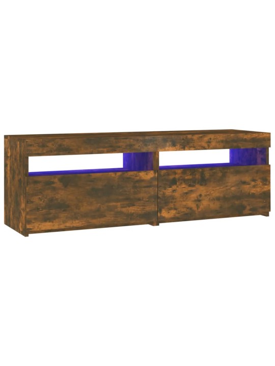 TV skříňka s LED osvětlením kouřový dub 120 x 35 x 40 cm