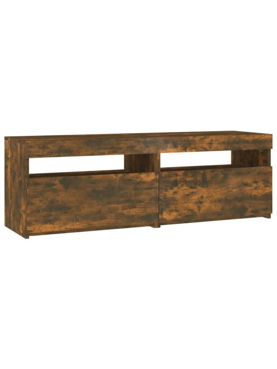 TV skříňka s LED osvětlením kouřový dub 120 x 35 x 40 cm