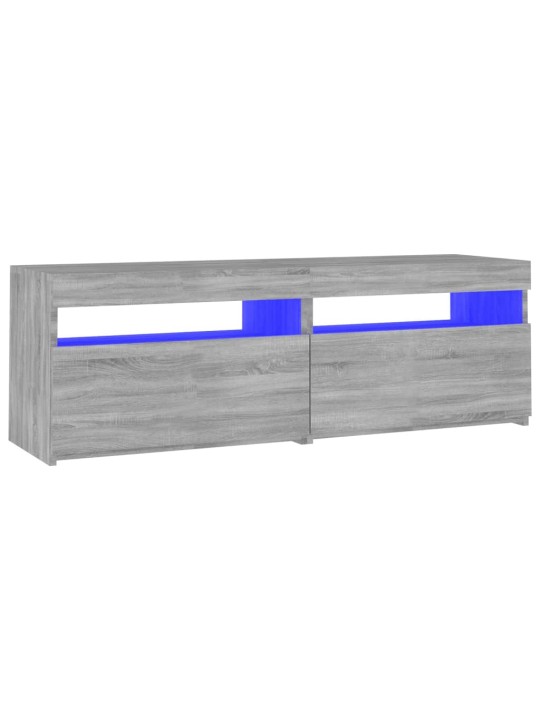 TV skříňka s LED osvětlením šedá sonoma 120 x 35 x 40 cm