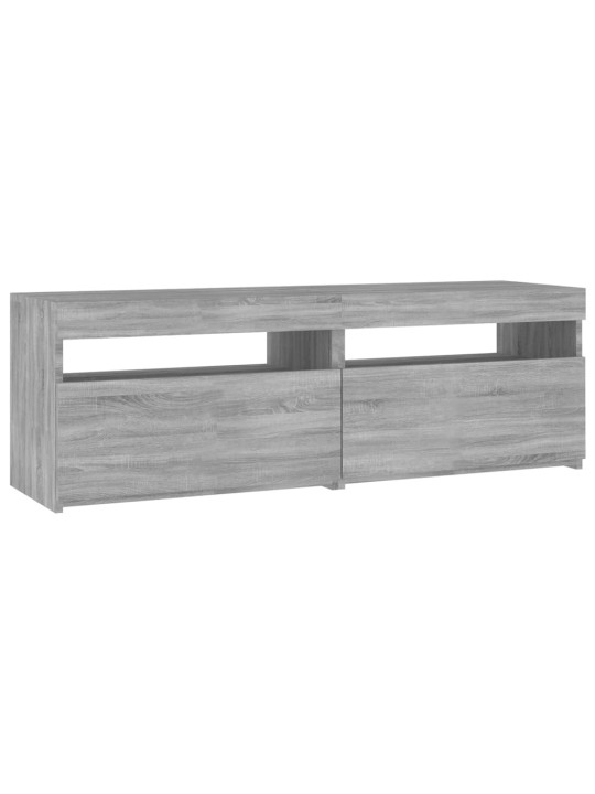 TV skříňka s LED osvětlením šedá sonoma 120 x 35 x 40 cm