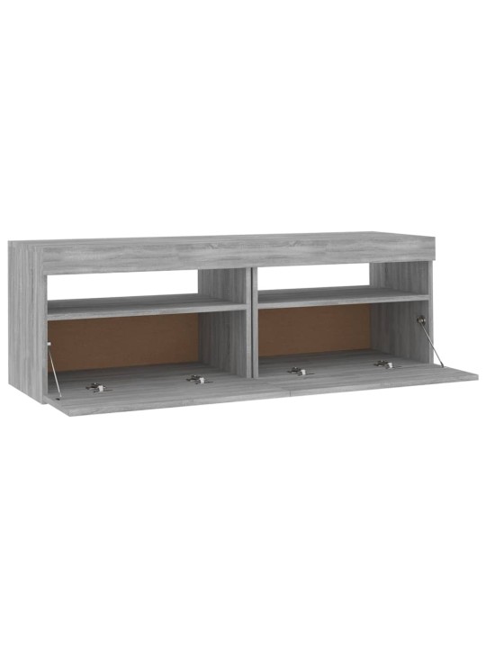 TV skříňka s LED osvětlením šedá sonoma 120 x 35 x 40 cm