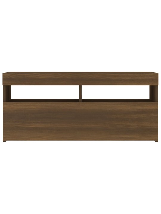 TV skříňka s LED osvětlením hnědý dub 90 x 35 x 40 cm