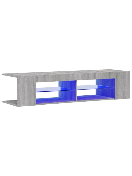 TV skříňka s LED osvětlením šedá sonoma 135 x 39 x 30 cm