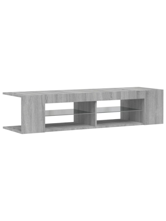 TV skříňka s LED osvětlením šedá sonoma 135 x 39 x 30 cm
