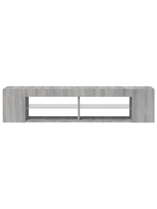 TV skříňka s LED osvětlením šedá sonoma 135 x 39 x 30 cm