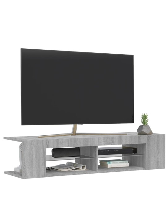 TV skříňka s LED osvětlením šedá sonoma 135 x 39 x 30 cm