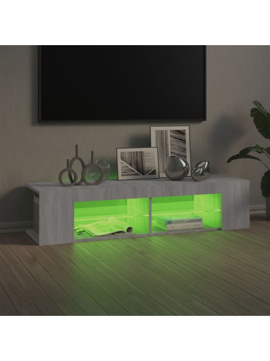TV skříňka s LED osvětlením šedá sonoma 135 x 39 x 30 cm