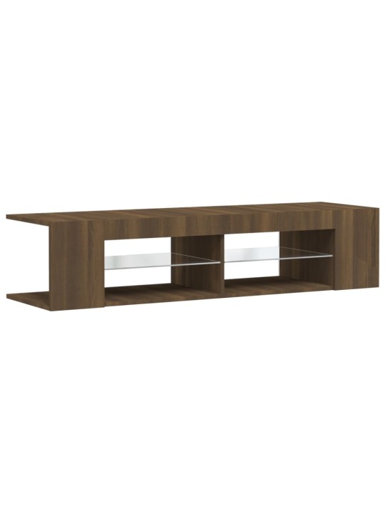 TV skříňka s LED osvětlením hnědý dub 135 x 39 x 30 cm