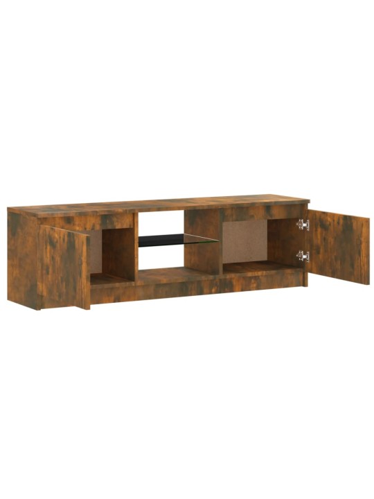 TV skříňka s LED osvětlením kouřový dub 120 x 30 x 35,5 cm