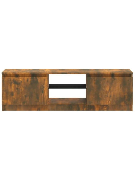 TV skříňka s LED osvětlením kouřový dub 120 x 30 x 35,5 cm