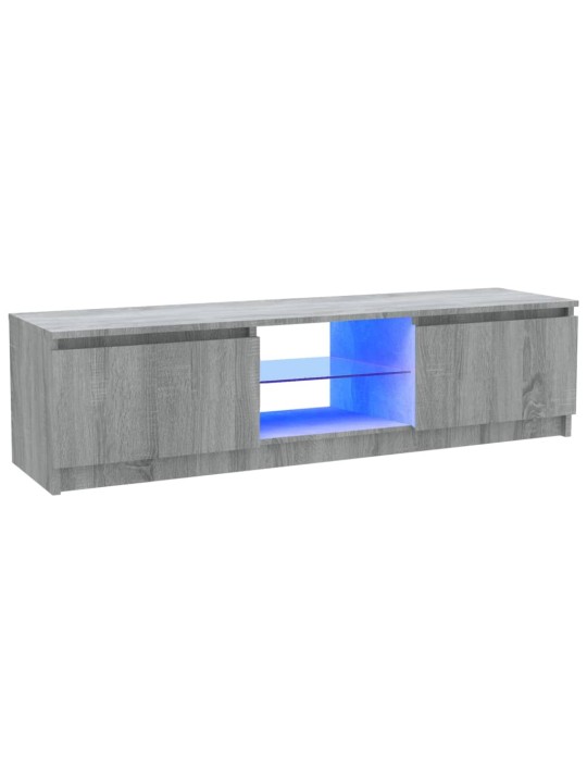 TV skříňka s LED osvětlením šedá sonoma 120 x 30 x 35,5 cm