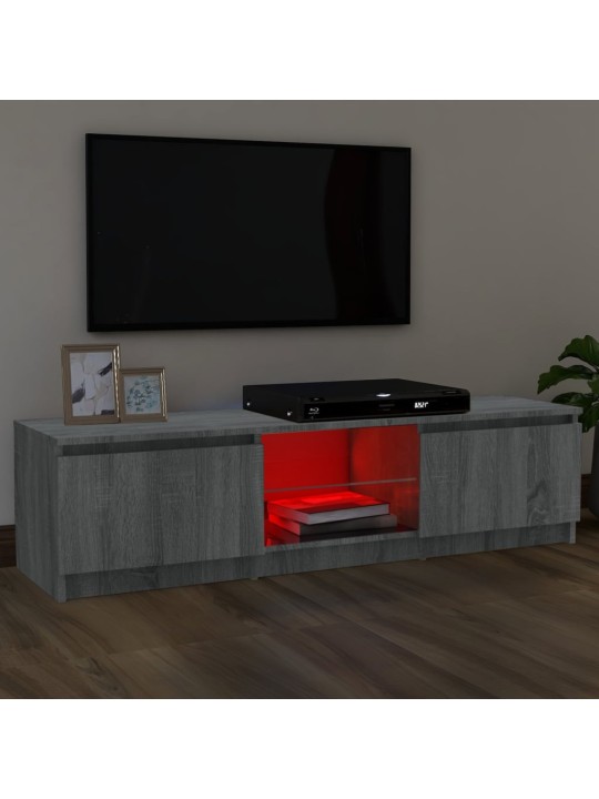 TV skříňka s LED osvětlením šedá sonoma 120 x 30 x 35,5 cm