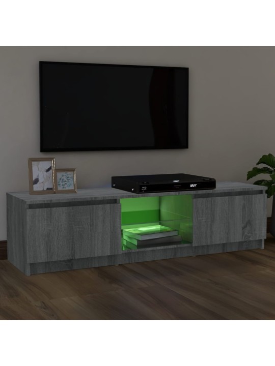 TV skříňka s LED osvětlením šedá sonoma 120 x 30 x 35,5 cm