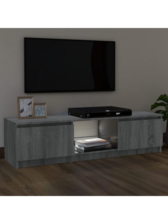 TV skříňka s LED osvětlením šedá sonoma 120 x 30 x 35,5 cm
