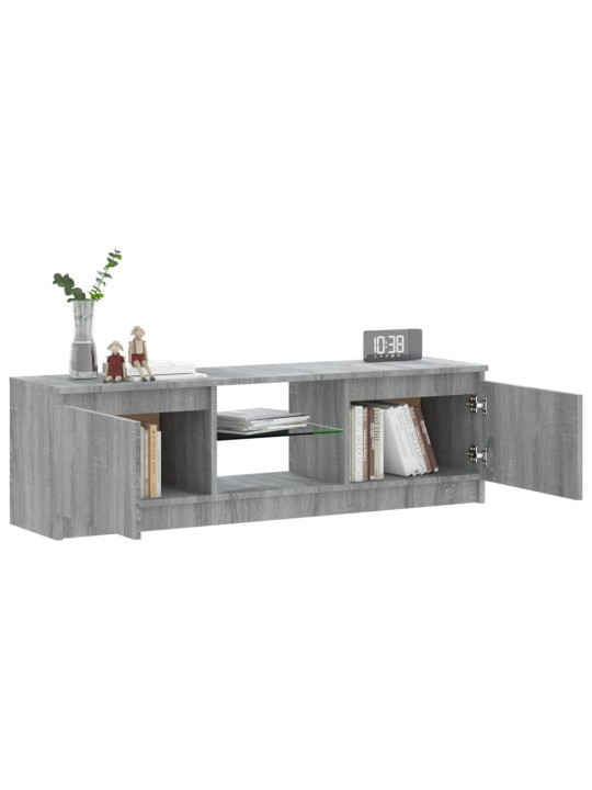 TV skříňka s LED osvětlením šedá sonoma 120 x 30 x 35,5 cm