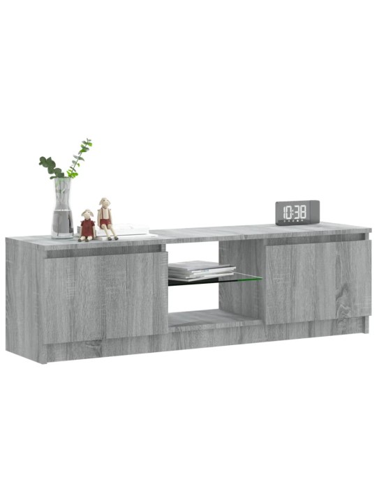 TV skříňka s LED osvětlením šedá sonoma 120 x 30 x 35,5 cm