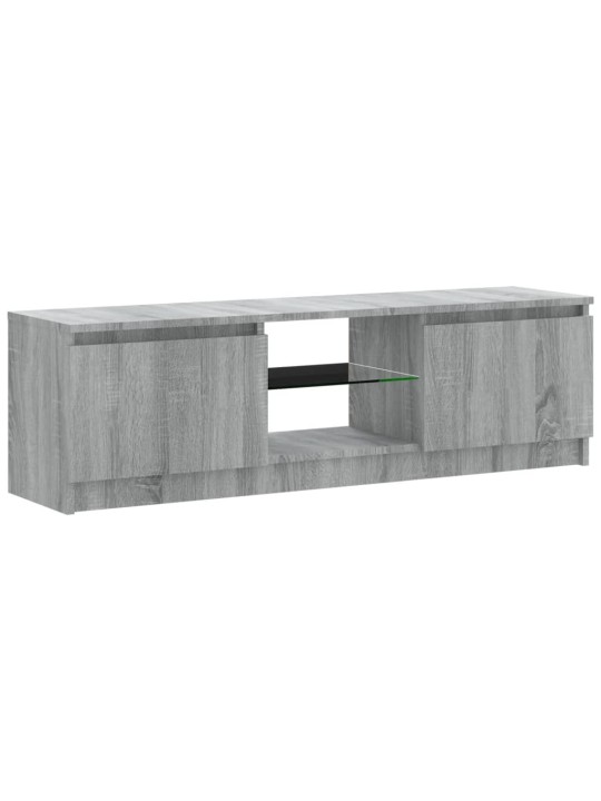 TV skříňka s LED osvětlením šedá sonoma 120 x 30 x 35,5 cm