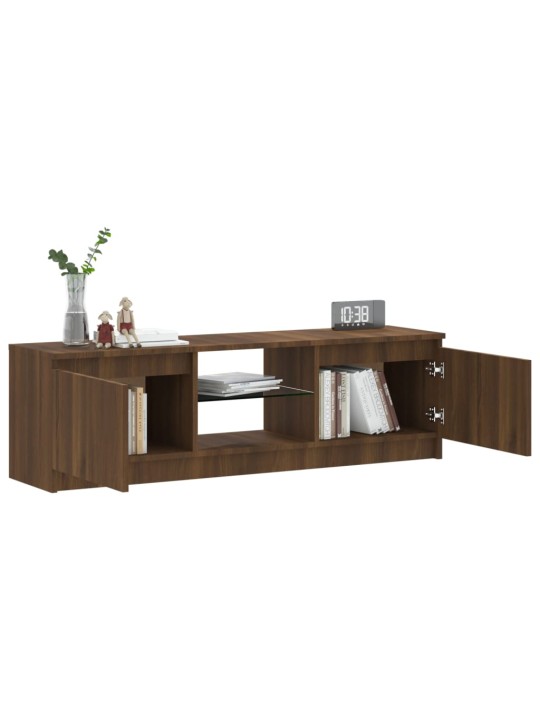 TV skříňka s LED osvětlením hnědý dub 120 x 30 x 35,5 cm