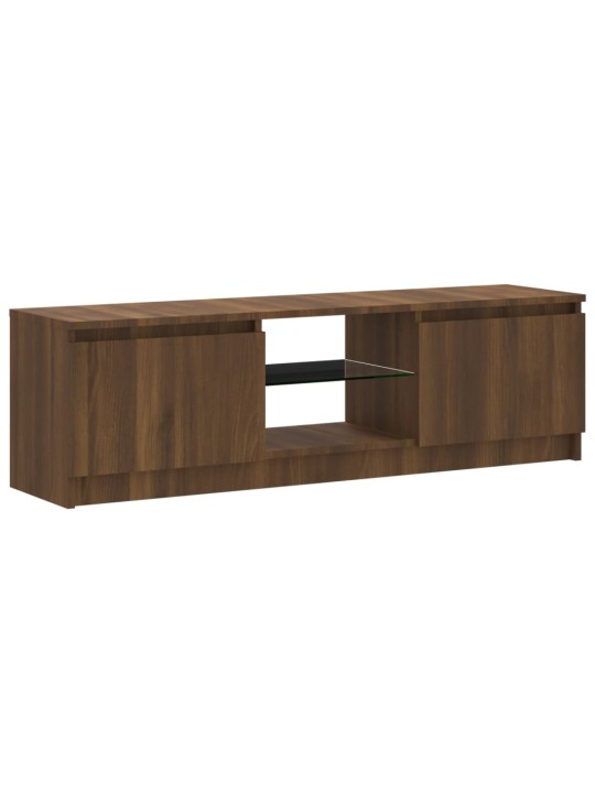 TV skříňka s LED osvětlením hnědý dub 120 x 30 x 35,5 cm