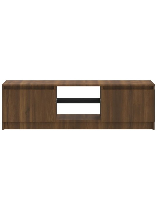 TV skříňka s LED osvětlením hnědý dub 120 x 30 x 35,5 cm
