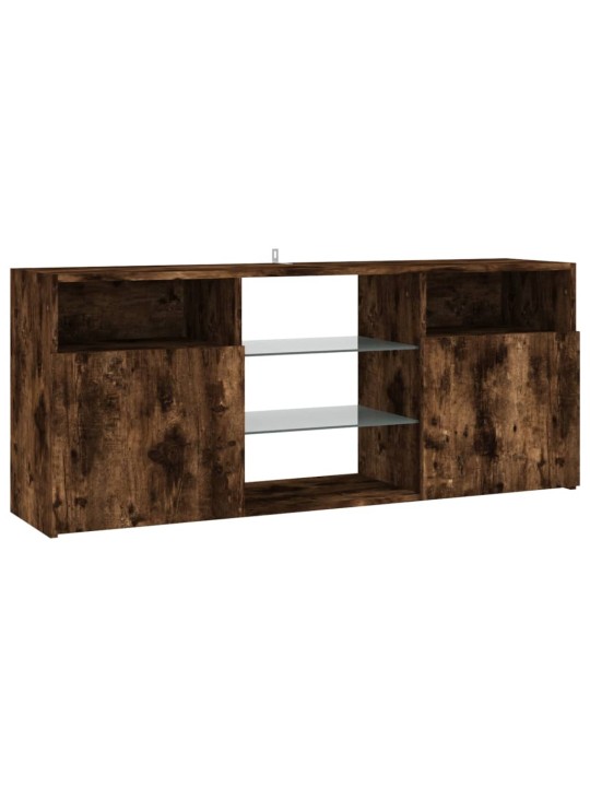 TV skříňka s LED osvětlením kouřový dub 120 x 30 x 50 cm