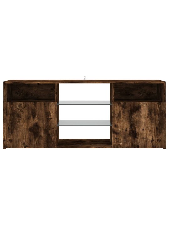 TV skříňka s LED osvětlením kouřový dub 120 x 30 x 50 cm