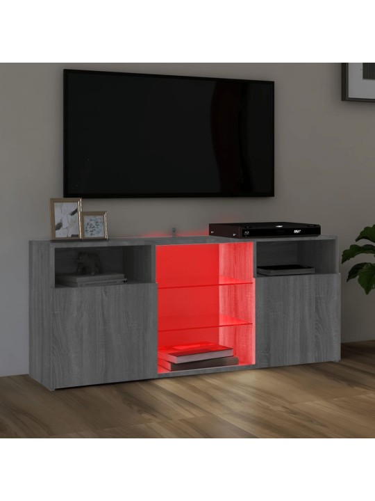 TV skříňka s LED osvětlením šedá sonoma 120 x 30 x 50 cm