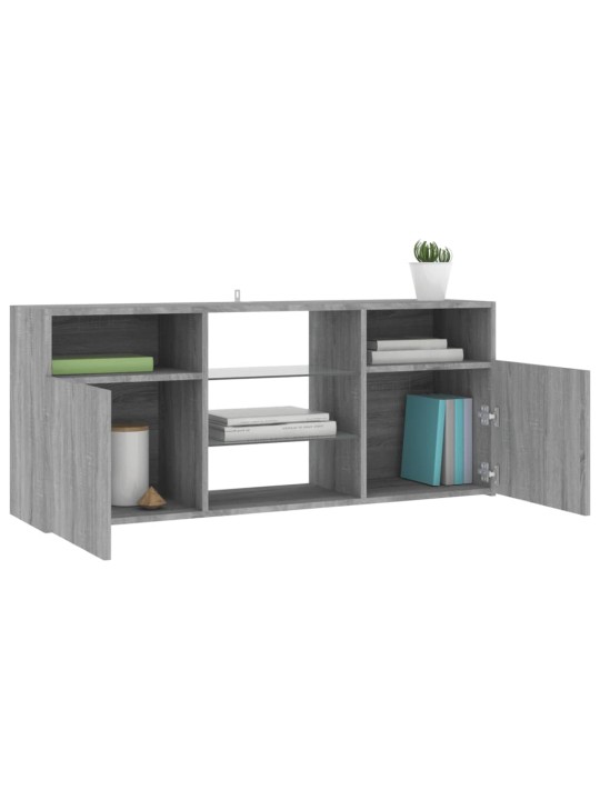 TV skříňka s LED osvětlením šedá sonoma 120 x 30 x 50 cm