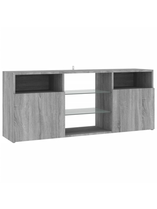 TV skříňka s LED osvětlením šedá sonoma 120 x 30 x 50 cm