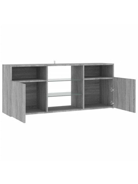 TV skříňka s LED osvětlením šedá sonoma 120 x 30 x 50 cm