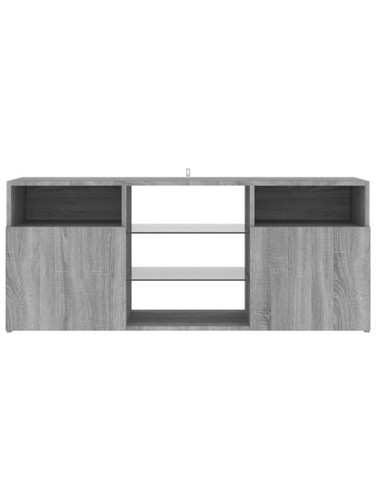 TV skříňka s LED osvětlením šedá sonoma 120 x 30 x 50 cm