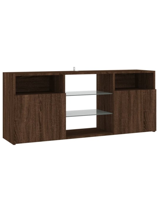 TV skříňka s LED osvětlením hnědý dub 120 x 30 x 50 cm