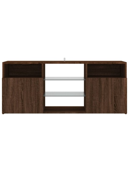 TV skříňka s LED osvětlením hnědý dub 120 x 30 x 50 cm