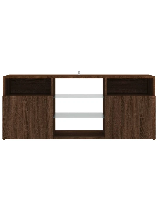 TV skříňka s LED osvětlením hnědý dub 120 x 30 x 50 cm