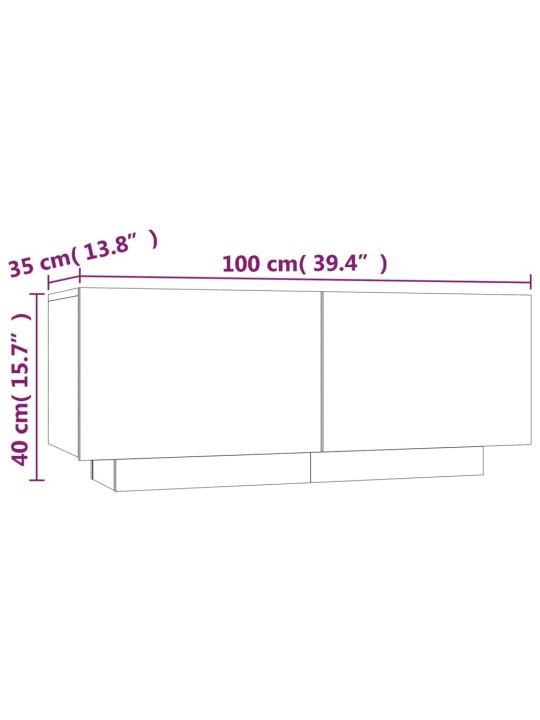 TV skříňka šedá sonoma 100 x 35 x 40 cm kompozitní dřevo